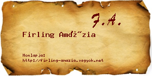 Firling Amázia névjegykártya